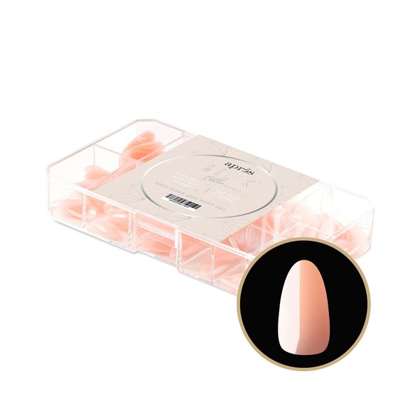 Apres Neutrals Gel-X Chloe Box Of Nail Tips, 11 Sizes 00-9, Soft Gel Tip Box (150pcs) (Natural Almond Short, 150)