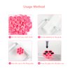 KDDOM 100 Pcs Eyelash Extension Glue Holder Eyelash Glue Cup Flower Shape Glue Cup Tattoo Ink Cup(Pink)