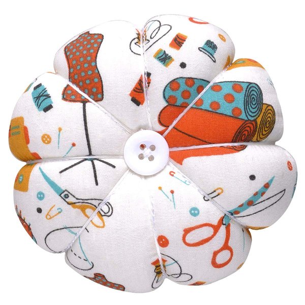 eZAKKA Pin Cushions for Sewing, Wrist Pin Cushion Cute Sewing Pin Holder Needle Pincushions (Sewing Necessities Pattern White)