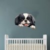 Japanese Chin Wall Decals Pet Dogs Wall Sticker Vinyl Mural Decals Reusable Home Decals for Classroom Bike Backdrop Wall Art Holiday Decorations 22in