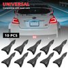 Ouzorp 10Pcs Air Vortex Generator Carbon Fiber Pattern Diffuser Shark Fin Set Kit Compatible with Spoiler Roof Wing Pointed