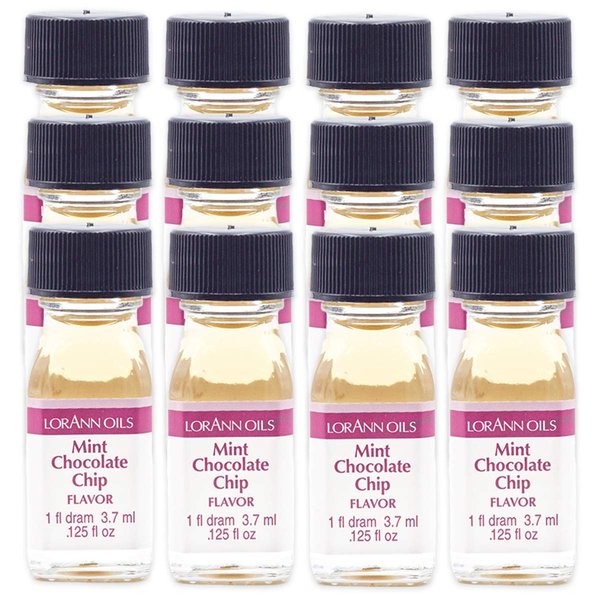 LorAnn Mint Chocolate Chip Flavor, 1 dram bottle, 12 pack