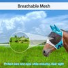 Andiker Soft Mesh Horse Fly Mask with Ears, Breathable Horse Face Mask Protect Eyes and Face (Small, Green)