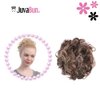 JUVABUN Curled Clip in Hair Buns -Brownish Blonde| Hair Bun Maker | Hair Buns Hair Piece| Curled Hair Bun Scrunchie | Everyday Wear | Washable & Realistic|Hair Bun Clip - Brownish Blonde