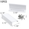 MY MIRONEY 10-Pack White Finger Edge Pulls Back Mount Hidden Door Handles Hardware Modern Style Arc Concealed Cabinet Pulls with Screws, 3.15" Length