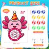 HyDren Axolotl Party Game 31x24 Axolotl Dart Board with 12 Sticky Balls Axolotl Party Favors Axolotl Birthday Party Decor Gift for Indoor Outdoor Game