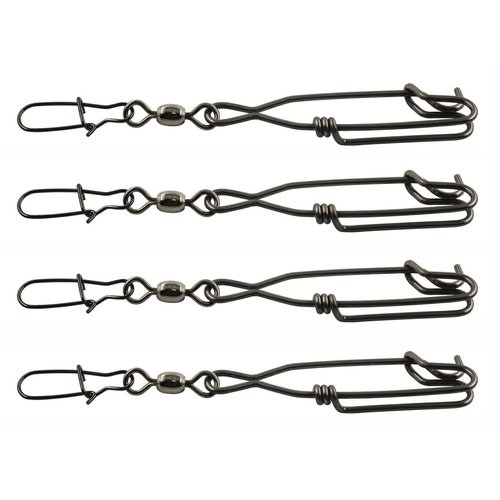 JSHANMEI Long Line Fishing Tuna Clips Stainless Steel Clip Branch Hangers with Crane Swivel Duo Lock Snaps (10pcs)