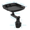 Cup Holder Tray,Car Food Tray for Eating Drive-Thru, Expandable Tray for Take Away Food,Car Cup Holder Expander with 360° Rotating Table Car Eating Table,Car Camping Organizer,Road Trip Essential