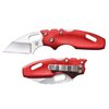 Cold Steel Mini Tuff Lite 2" 4034SS Sheepsfoot Razor-Sharp Blade 3" Griv-Ex Red Handle Everyday Carry Pocket Folding Knife