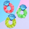 Neon 80s Scrunchies I 12 Pack I Bachelorette Party Favor Hair Ties I Team Bride Hair Ties I Bridesmaid Hair Tie
