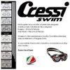 Cressi Planet Crystal Silicone Swim Goggles, Black/Black/Red (DE202758)