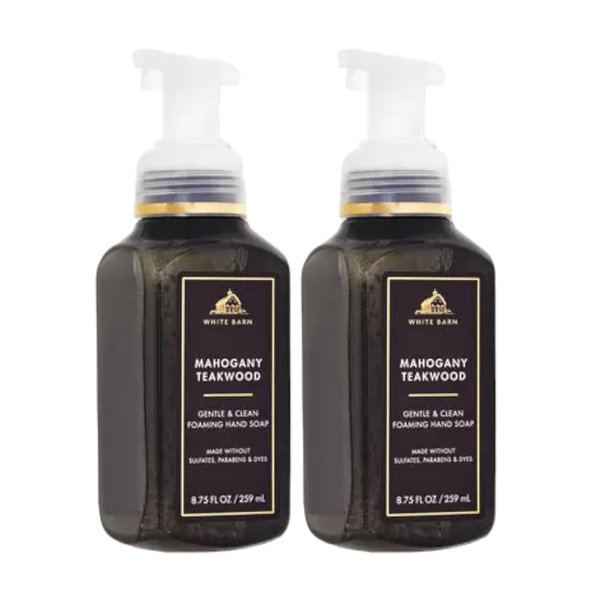 Bath and Body Works Gentle Foaming Hand Soap 8.75 Ounce 2-Pack (Mahogany Teakwood)
