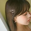 Iaceble Boho Evil Eye Hairclip Barrette Hollow Eye Side Clip Hairpin Gold Eye Hair Clips Pin Metal Evil Eye Hairclips Decorative Hair Accessories for Women and Girls Headdress