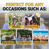 RNOONY Vinyl Fitted Picnic Table Cover with Bench Covers and Bag, 6ft Outdoor Waterproof Windproof Picnic Tablecloth with Elastic Edges. Camping RV Gear Must Have 72x30 Inches 3 Pcs Set (Black)