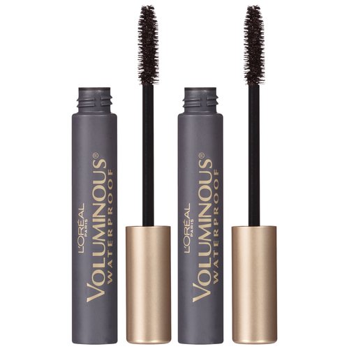 L'Oreal Paris Makeup Voluminous Original Waterproof Mascara, Black Brown, 0.28 Fl Oz (Pack of 2)