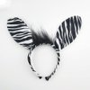 UUYYEO Zebra Ears Headband Tail and Bowtie Party Hair Hoop Cosplay Head Band Halloween Hairband Cute Hair Band Animal Costume Accessories