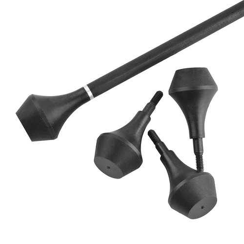 ZSHJGJR Archery Arrow Heads Safety Arrow Tips Nylon Blunt Arrowhead Screw in Broadheads Arrow Point for Hunting Game Practice 16/12pcs (12, Black)