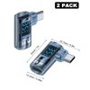 Danfetsoy Right Angle Type C Male to Female Lightning Adapter, 35W Type C to Lightning Adapter with Digital Display Suitable for Laptop, Tablets, Phones, MacBook, etc. (Blue, 2-Pack)