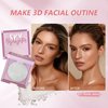 MAEPEOR Face Highlighter 8 Colors Smooth Shimmer Highlighter Palette Longlasting Shiny Face Illuminator Highlighter Makeup (08 Purple)
