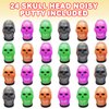 ArtCreativity Skull Head Noisy Putty Halloween Toys, Set of 24, Non-Candy Trick or Treat Supplies for Kids, Great as Halloween Party Favors, Halloween Goodie Bag Fillers, and Prank Toys, 4 Colors