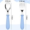 12 Pieces Kids Fork and Spoon Silverware Set Stainless Steel Utensils Flatware Round Handle Utensils Kids Silverware Cutlery Set for Home, Restaurant and Kitchen