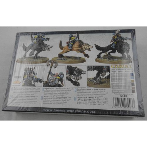 Games Workshop 99120101091 Space Wolves Thunder Wolf Cavalry Action Figure, Black