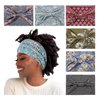 Artilady Boho Headbands for Women-Extra Wide Headband Non Slip Floral Print Head Wrap for Black Women's Hair Soft Elastic Yoga Workout Exercise Bohemian Hair Accessories 6 PCS