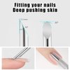 3 Pack Stainless Steel Cuticle Pusher Professional Double-Ended Nail Cuticle Kit Dead Skin Cuticle Trimmer Stick Manicure Polish Tools for Home Manicure Beauty Salon