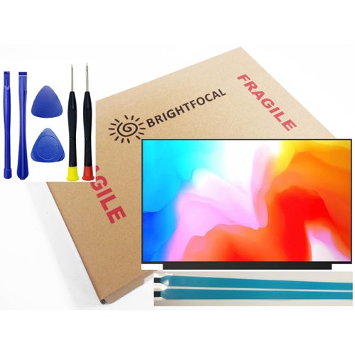 BRIGHTFOCAL New Screen Replacement for HP 15-DW0043DX 15.6 WXGA HD LED Touch Screen + Digitizer Assembly Slim Touchscreen LED LCD Display with Tape and Tool