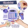 BUYGER Toy Cash Register for Kids with Real Calculator, Light and Sound Scanner, Microphone, Pretend Play Shopping Food Toys - Cashier Playset Gifts for Ages 3 4 5
