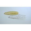 Generic Shiny gold or silver metal leaf alligator hair clip for fine thin hair (Primary color: Gold)