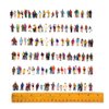 CWBPING 100pcs 1:87 HO Scale Standing Scenery Passengers Model Train Park Street People Figure Model Building Kit