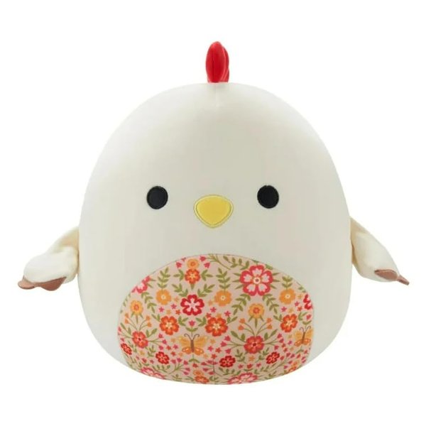Squishmallows Todd The Rooster Plush Toy, 8 inches, Floral Belly Pattern