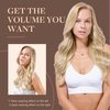 GOO GOO Clip in Hair Extensions Real Human Hair, 18inch 150g 9Pcs, 613R Bleach Blonde, Remy Human Hair Extensions Clip ins for Women, Natural Human Hair