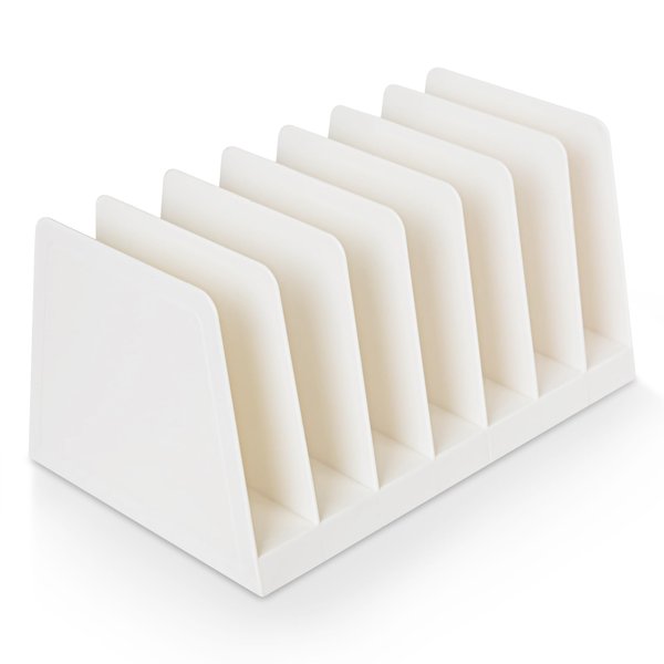 Desktop File Organizer, Mail Organizer, 7 Compartments Office File Sorter, for Easy access to your files, Invoices, Letters and more - 4.5" Height x 8.8" Width x 5.5" Depth - White, Eco-Friendly