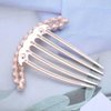 Andelaisi Boho Crystal Pearl Hair Comb Wedding Bridal Rhinestone Hair Clip Comb Shiny Rhinestone Crystal Bridal Comb Clip Vintage Pearl Hair Comb Headpiece Headwear for Women (Style A)