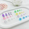 Daiyifiy 2000 Pcs 4mm Acrylic Round Beads AB Colors Craft Beads Round Spacer Beads with Holes for DIY Craft Making Necklace Bracelet Earring Ornament(22- Deep Purple)
