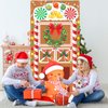 Christmas Door Cover Christmas Gingerbread Man Front Door Decorations Banner Christmas Wreath Gingerbread House Peppermint Candy Cane Door Cover Banner for Xmas New Year Holiday Candy Party Supplies