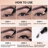 HOSAILY Winged Eyeliner Quick Fix Makeup Cleanser Eraser Pen Set, Waterproof Smudgeproof Eyeliner Stamp Cat Eye Stencils, Makeup Corrector Pen for Eyeliner Lipstick Mascara with 3 Replacement Heads