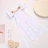 Back to School Hair Bow Clip Pink Tassel Pearl Rhinestone Embellished Hair Bow Cute BACK TO SCHOOL Ribbon Bow Barrette Hair Accessories Teacher's Day Outfit (best school bow white)