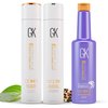 GK HAIR Balancing Shampoo and Conditioner Duo (300ml) Set with Silver Bombshell Shampoo (280ml) - Hair Care Kit for Blonde Toning, Hydration, and Shine