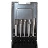 5pcs Tungsten Carbide Burrs Set with 1/4''Shank Double Cut Extended Long Solid Power Tools Carbide Rotary Files Bits for Die Grinder Metal Wood Carving Engraving Polishing Drilling Grinding Milling