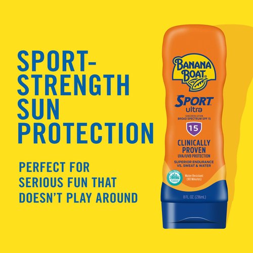 Banana Boat Sport Ultra SPF 15 Sunscreen Lotion Twin Pack | Banana Boat Sunscreen SPF 15 Lotion, Oxybenzone Free Sunscreen, Sunblock Lotion Sunscreen, Banana Boat Lotion, Water Resistant Sunscreen