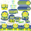24 Guests Pickleball Party Decorations Supplies Pickleball Party Tableware Set Pickleball Player Themed Tablecloths Party Disposable Plates and Napkin for Baby Shower Brithday Party Decorations