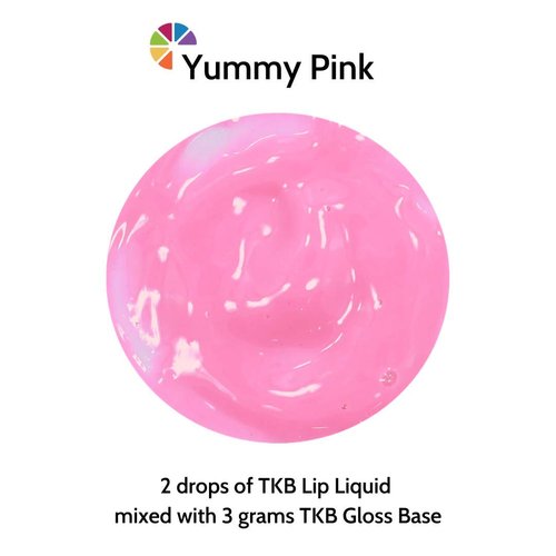 TKB Lip Liquid Color | Liquid Lip Color for TKB Gloss Base, DIY Lip Gloss, Pigmented Lip Gloss and Lipstick Colorant, Made in USA (1floz (30ml), Yummy Pink)