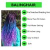 BALINGHAIR Braiding Hair Pre-Stretched Kanekalon High Temperature Synthetic Fiber Braid Hair Light Purple (A36-1Pack)