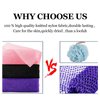 3 Pcs African Exfoliating Net Sponge - 31.5 Inch Loofah Body Scrubber Bath Sponge Back Scrubber for Shower Exfoliating Washcloth Towel Woven for Women Men Skin Smoother Daily Use (Pink,Black,Purple)
