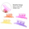 12Pcs Professional Salon Hair Claw, Butterfly Holding Hair Clip, Non-slip Butterfly Hair Clamps Chic Styling Claw Hair Clamps Salon Hair Color Perm Section Hairdressing Tool(Clear)
