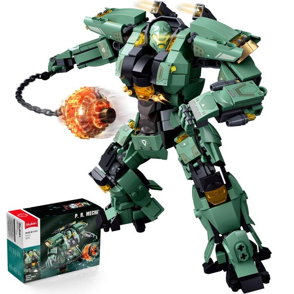 Sluban Annihilation Ranger Transforming Mech Robot Building Toys for Adults, Destroy Warrior City Mecha Action Figure with Weapons, Cool Robots Toys Gift for Boys, 542 PCS