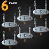 Skateboard Wall Mount 6 Packs - All Metal Skateboard Hanger for Skateboard Deck Display, Sturdy and Easy Installation